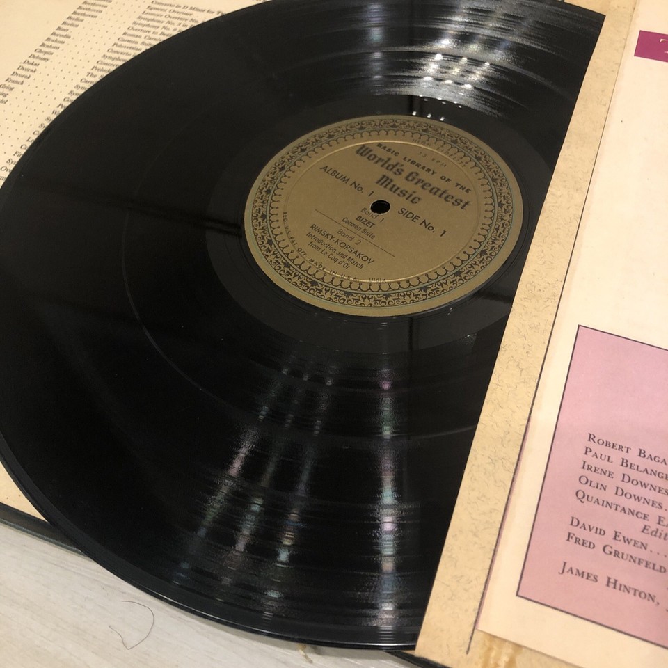 Worlds Greatest Music **Vinyl Album No. 1 & 5** Classical Music Record