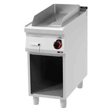 Elektro-Griddleplatte Standger&auml;t m. Unterbau Grillplatte Bratplatte Chrom 6 kW