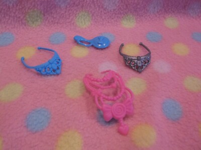 Barbie Doll Princess Crowns Tiaras Necklace Mirror #4 Accessory