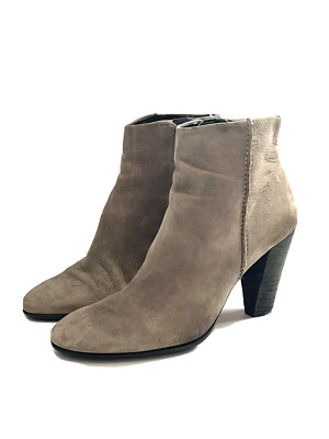 Ecco Womens beige/taupe ankle boots leather shoes size 8-8.5