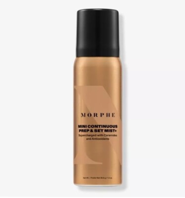NEW Morphe MINI CONTINUOUS PREP & SET MIST+ w/ Ceramides & Antioxidants 1.3oz