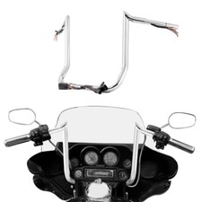 Chrome 14" Pre-Wired Meathook Handlebar For Harley Electra Electra Glide 08-13