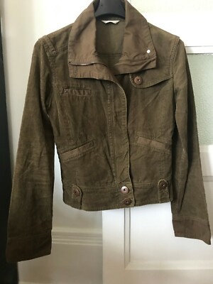 Blouson Promod kaki S velours côtelé