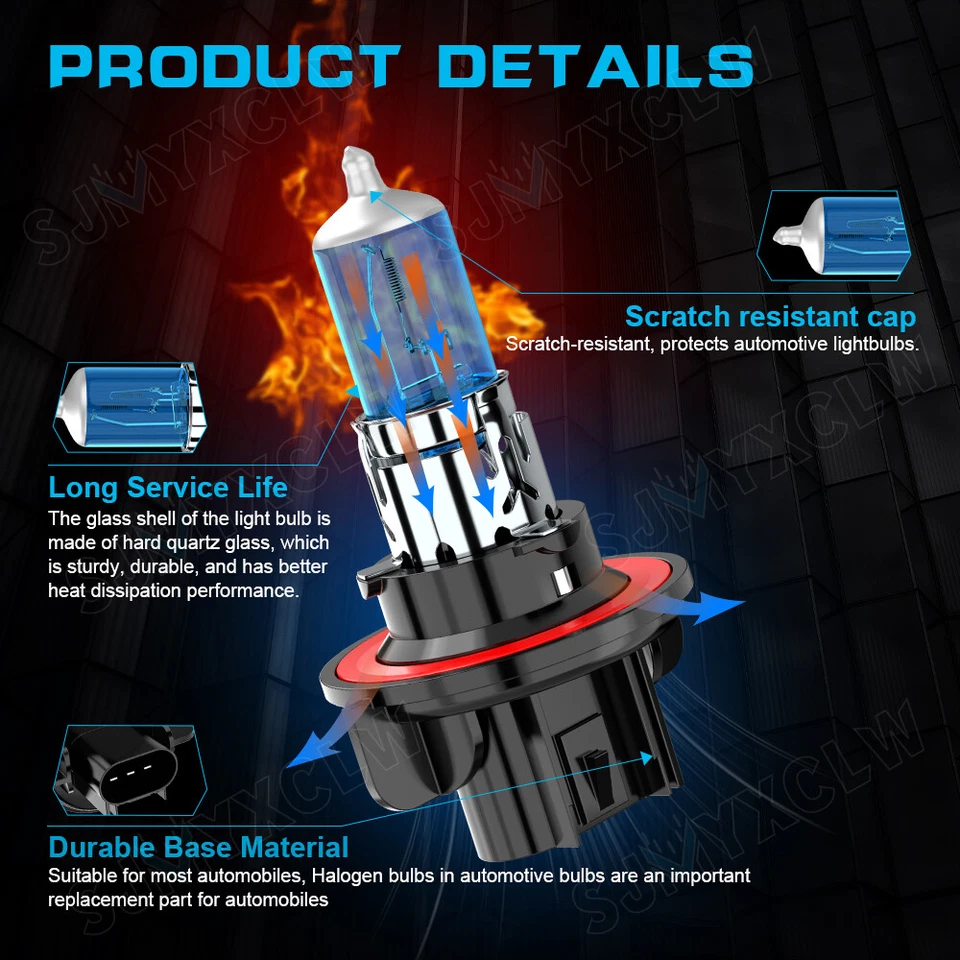 Faros antiniebla altos bajos 4x para Chrysler Town & Country Van 2005-2006 Foto 4 de 4