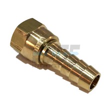 3/8" HOSE ID TO 3/8" 37&deg; JIC FEMALE FLARE BRASS CRIMPED SWIVEL CONNECTOR  WOG