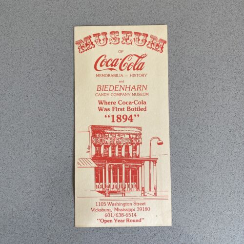 Coca Cola History Museum of Memorabilia Brochure Advertisement Flyer 1970’s - Afbeelding 1 van 6