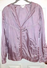 Luna Peak Hooded Windbreaker Jacket Women's Size Large Mauve Lightweight