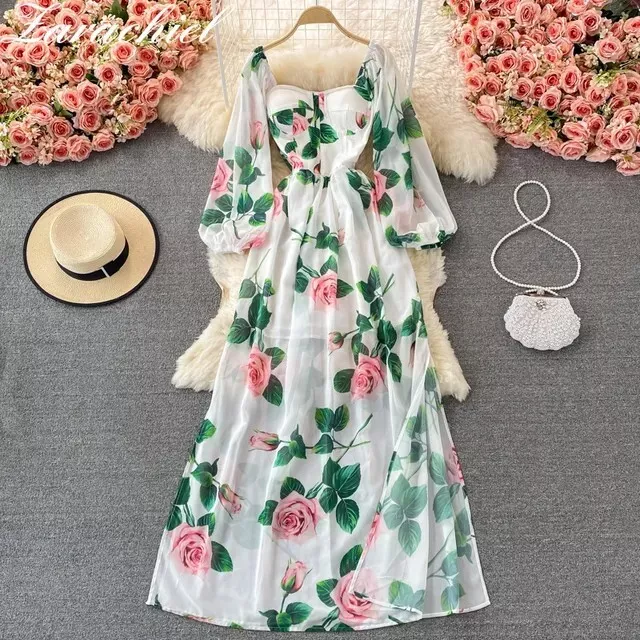 Lantern sleeve best sale maxi dress