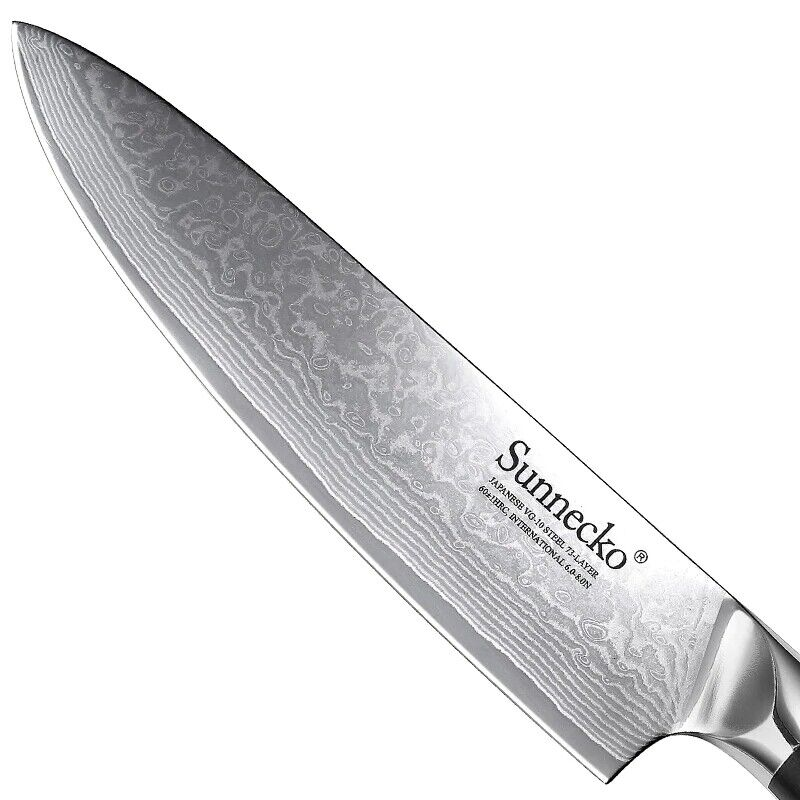 5PCS Knife Set Japanese Damascus Steel Blade Chef Cutlery Kitchen Meat