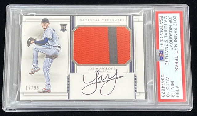 Joe Musgrove Rookie /99 2017 National Treasures RC Padres AUTO 10 PSA 9 POP 1