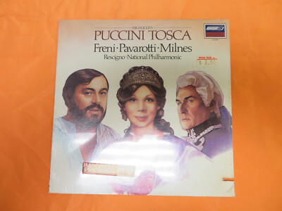 NEW-Highlights Puccini Tosca-Freni-Milnes-Record LP Vinyl--1982-London--OS-26666