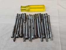 WTC Wright Tool Nut Driver Set Screwdriver Bit Slotted Fat Head Tip 17 Pieces