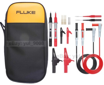 Electronic Multimeter Test Lead Kit Alligator Clips Needle Probe For Fluke Meter