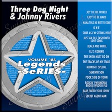 THREE DOG NIGHT, JOHNNY RIVERS LEGEND SERIES KARAOKE CD G VOL-185 NEW IN PLASTIC