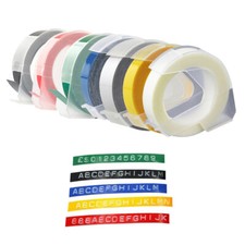 UK Embossing Label Tape Compatible 9mm X 3m For Dymo 12814 17266 5500B 1540