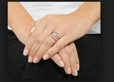 Swarovski Coiled Creativity Ring Rose Gold Size 52/6 55/7 58  display picture 1