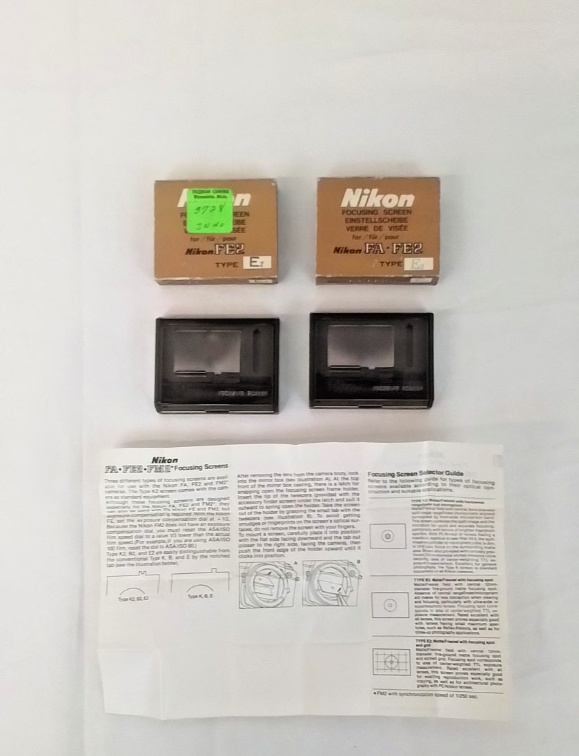 Nikon ニコン フォーカシングスクリーン FA.FE2 タイプE2 Used Nikon FA FE2 Focusing Screen Type E2 in 'Good' condition