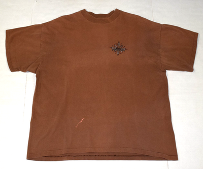 Vintage T-Shirt Quiksilver Single Stitch Size XL 90s Brown