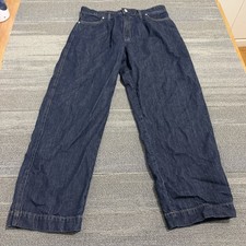 AYR Jeans Womens 29 Blue The Lowkey Dark Wash Pleated Wide Leg Denim USA Made