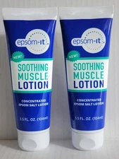 (2) Epsom-It Soothing Muscle Epsom Salt Lotion Tube, 3.5 Fl Oz ea