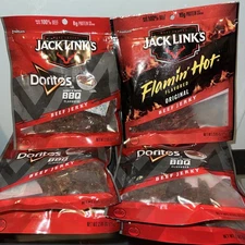 7x Jack Link’s DORITOS BBQ & FLAMIN' HOT Beef Jerky 2.65 oz Bags (10/2025)
