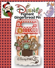 2025 Disney Epcot Christmas Gingerbread Festival Of Holidays Figment LE 3500 Pin