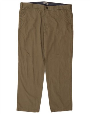 Marks & Spencer Mens Regular Fit Chino Trousers W40 L31 Khaki Cotton LP05
