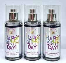 3 BATH BODY WORKS HAPPY BIRTHDAY FRAGRANCE MIST SPRAY TRAVEL VANILLA BUTTERCREAM