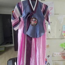 Girls Hanbok Size 6-7 with Hat