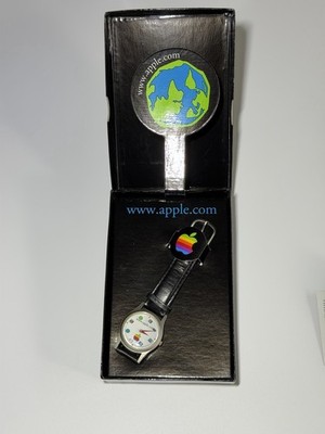 Vintage Retro Analog Apple Computer Watch Think Mac Apple.com  Rotating Icons