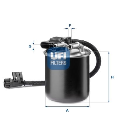 Kraftstofffilter Filter für Mercedes Vito Mixto Tourer 2006-> UFI 24.193.00