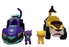Lot 2 Paw Patrol Cat Pack Shade & Leo Deluxe Vehicles & Figure Set