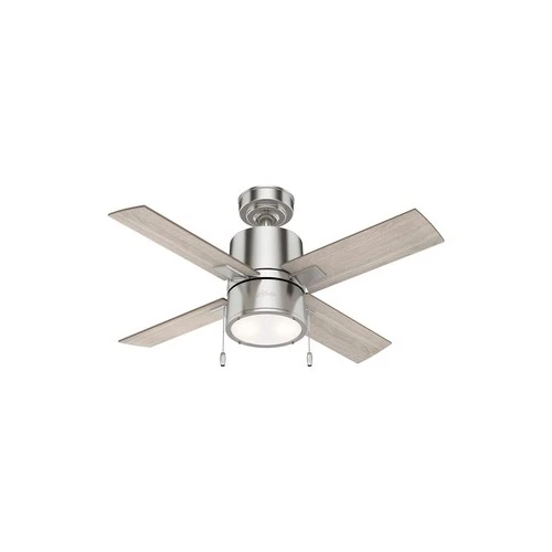 42 Inch Indoor Ceiling Fan with LED Light, Pull Chain, 4 Blades, Brushed Nickel - Picture 1 of 6