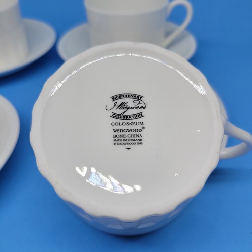 Wedgwood Colosseum White Set Of 4 Cups And 4 Saucers Excellent Condition - Picture 5 of 8