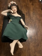 21” Rare Catherine Mather Justine Porcelain Doll Hamilton Connoisseur Collection