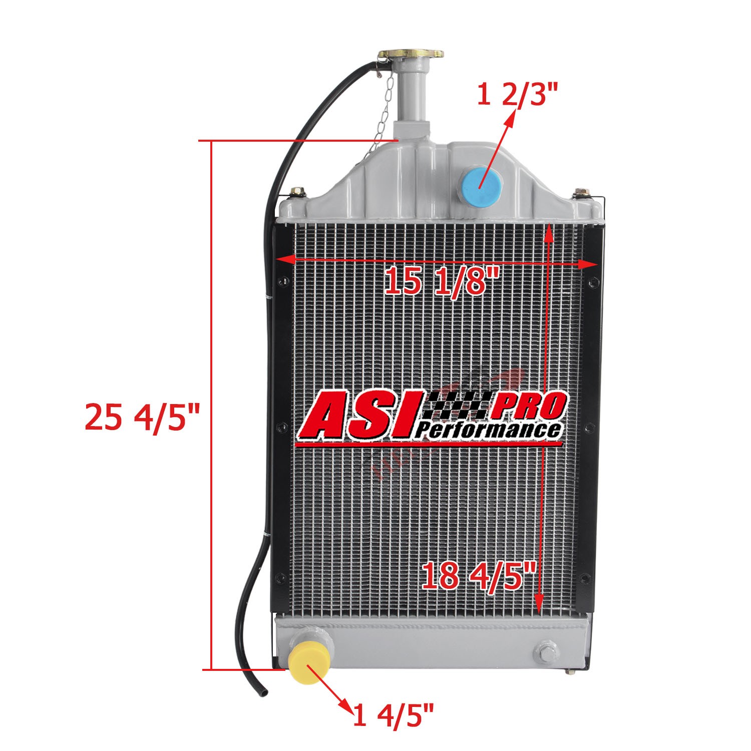 3 Row 56mm Aluminum Tractor Radiator For Massey Ferguson 255 Diesel 531982M94