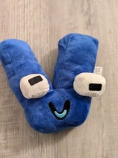 Alphabet Lore Plush  Blue   Letter V w Eyes  Mouth Stuffed Pillow 7"