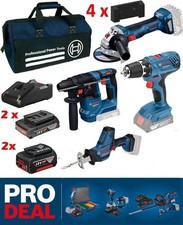 Bosch 18 Volt Profi-Set 4 Akkus GSB 18 V-25 G...