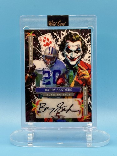 2025 Wild Card Football Jokers - Barry Sanders 1/1 Joker Auto