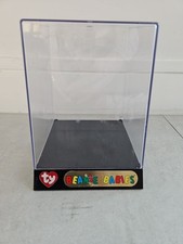 Official Ty Beanie Babies Acrylic Display Case w/Black Base 8"x 5 x 5" Set Of 4