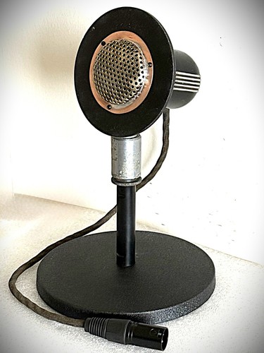 Vintage 1940's RCA 88A "Pressure" Dynamic Microphone w/rare baffle, works, stand