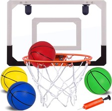 Indoor Mini Basketball Hoop for Kids, Over The Door Basketball Hoop Indoor wi...