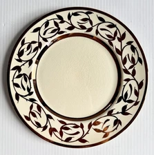 Vintage Myott England Old Lustre Ware Dinner Plate Hand Painted Gold Leaf Design