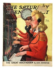 The Saturday Evening Post June 21 1941 Hotel Switchboard Operators Superman Art