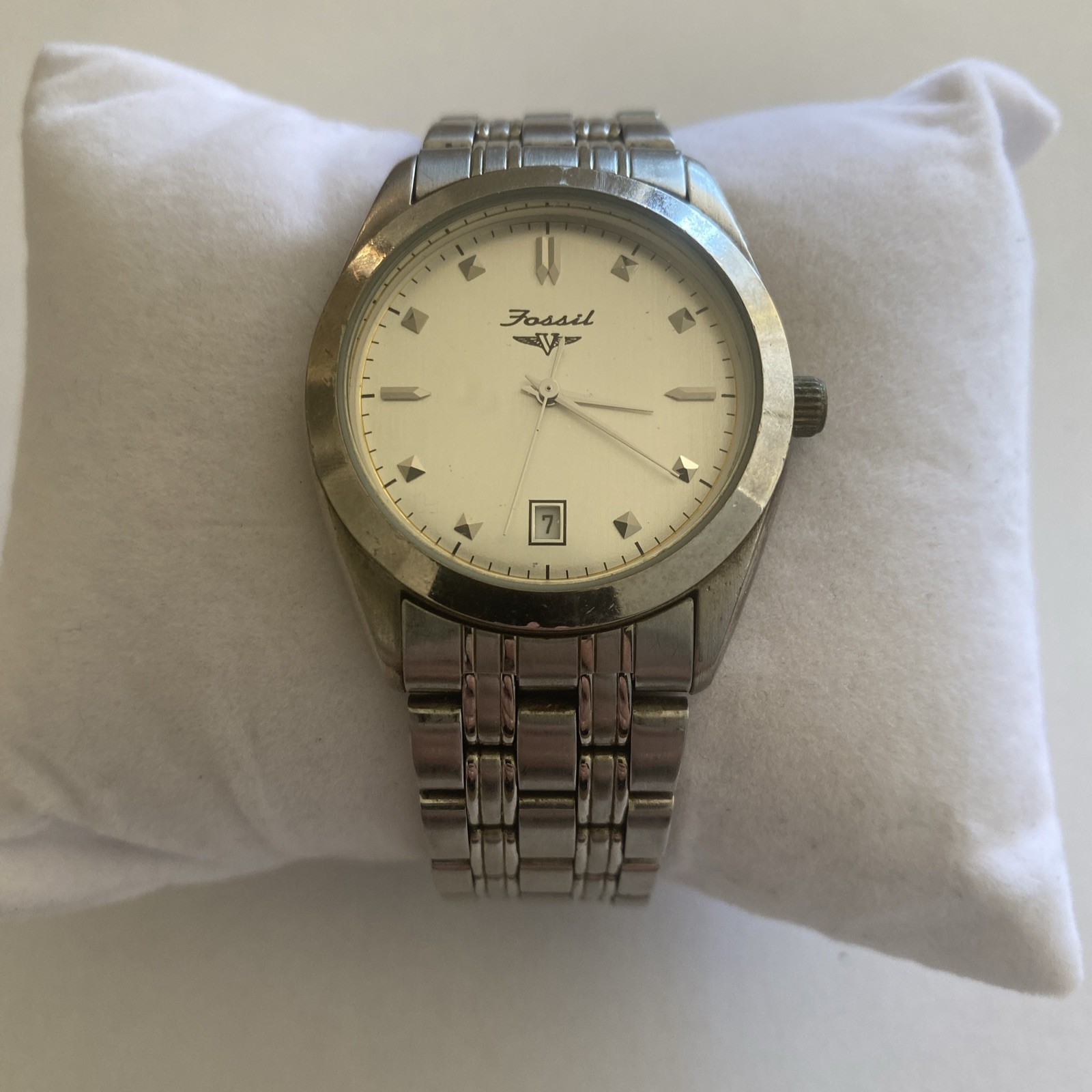 Nordstrom Fossil 3321 Mens Stainless Steel Wristwatch As Is