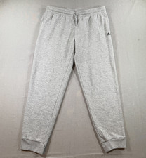 Adidas Golf Joggers Mens Large Gray Fleece Essentials Tapered Sweatpants