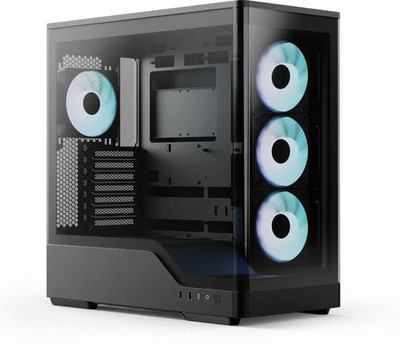 Aerocool P500A-BK-v1 , Tower-Gehäuse schwarz, Tempered Glass x 2