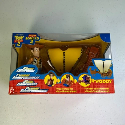 Vintage 2000 Toy Story 2 Woody Movin' Morphers Mattel NIB Transforming Wagon