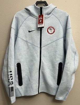 Nike Tech Fleece Windrunner Team USA Hoodie Mens Size Large Tall FN1208 441 LT