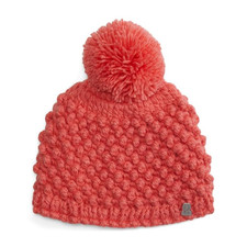 Spyder Brrr Berry Beanie Girls One Size Orange Fleece Lined Pom Cozy JZZ429